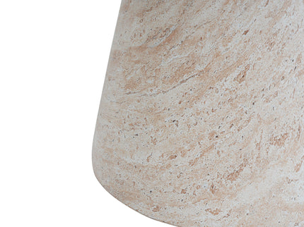 Outdoor / Indoor Lightweight Concrete Side Table, Travertine - Beige