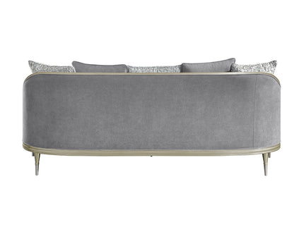 Fernando - Sofa With 5 Pillows - Champagne / Gray