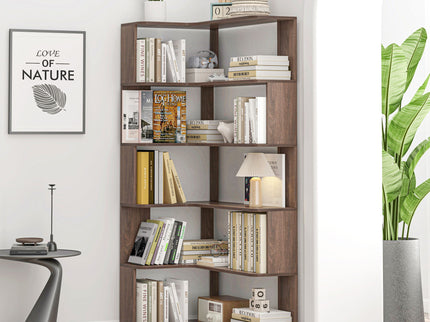 L-Shaped Design Corner Bookshelf