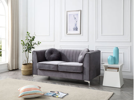 Glam Styled Micro Suede Loveseat