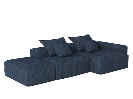Modern Oversized Diy Combination Modular Sectional Sofa & Pillows