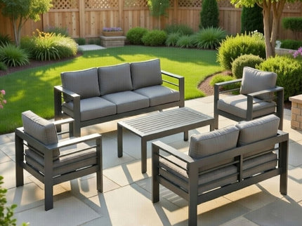 Outdoor Patio Set All-Weather With Thick Cushions