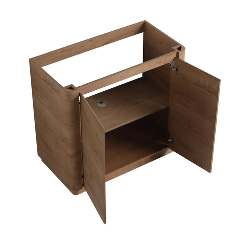 Freestanding Bathroom Vanity With Sink, 2 Small Storage Cabinets, Soft Close Doors