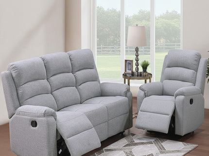 Modern Living Room Set With Manual Recliner