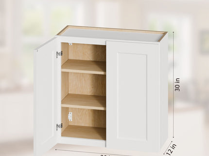 Shaker Wall Cabinet With Soft-Close Doors, Adjustable Shelves