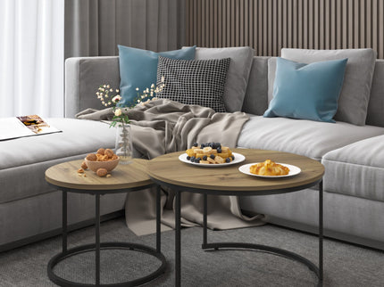 Round Nesting Coffee Table (Set of 2)