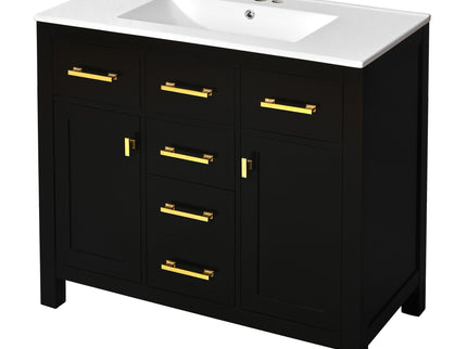 Bathroom Vanity With Sink Combo Set, Modern Bathroom Cabinet With 4 Drawers
