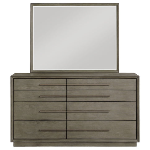 Prescott - 8 Drawer Dresser With Mirror - Brown