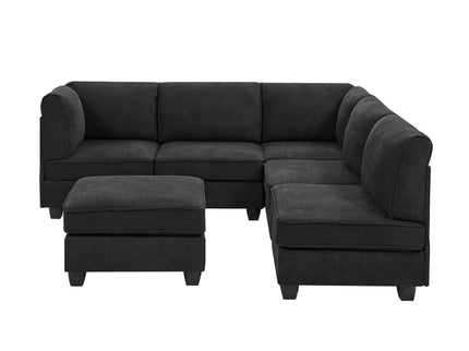 Upholstered Modular Sectional - Black