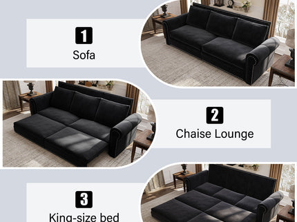 Chesterfield Sofa & Pull Out Bed