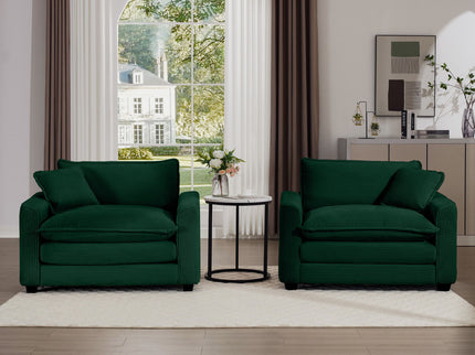 Modern Classic Fabric Single Chair Deep Seat Sofa With Pillow