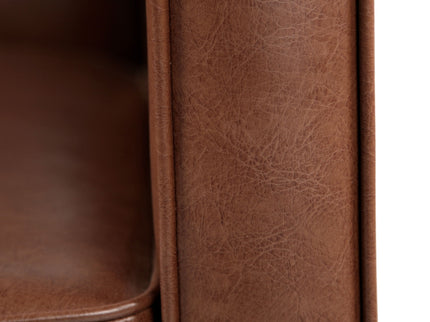 Mid-Century Modern Recliner With Button Tufted Waffle Stitch