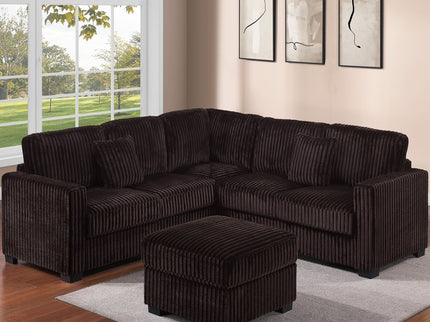 Modern Sectional Set With Cocktail Ottoman