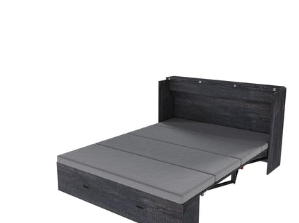 Full Murphy Bed With Storage Drawers, Charging Station, Foldable Panels, And Silent Swivel Wheels