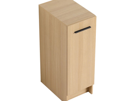 Slim Freestanding Bathroom Storage Cabinet - Light Oak