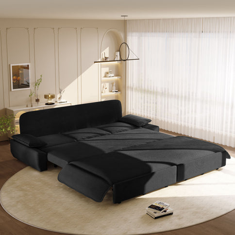 King Size Pull Out Sofa Bed, 3 In 1 Convertible Multifunctional