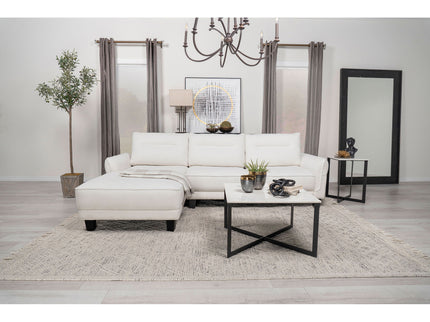 Granholm - Upholstered Curved Arm Sectional Sofa - White