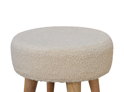 Petite Footstool - Cream / Brown