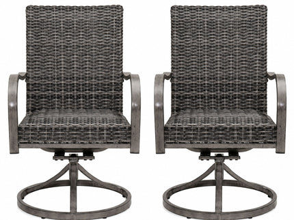 Outdoor Swivel Dining Chair (Set of 2) - Gray