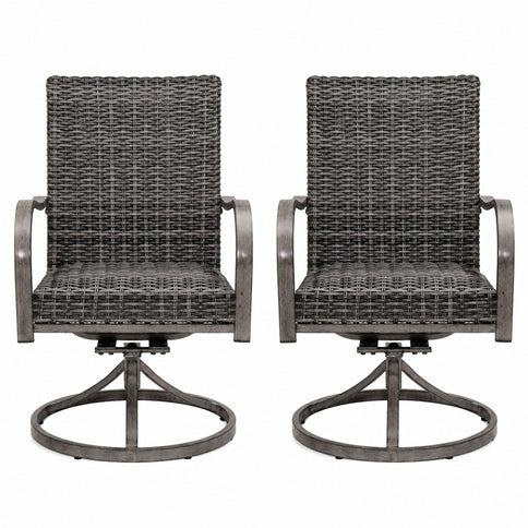 Outdoor Swivel Dining Chair (Set of 2) - Gray