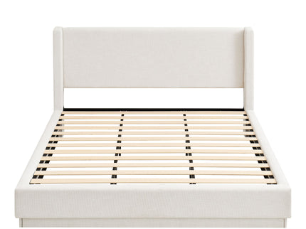 Noir - Upholstered Platform Bed With Wingback Headboard