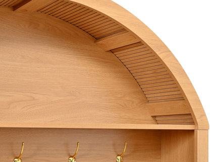 Arched Top Hall Tree With 5 Hooks