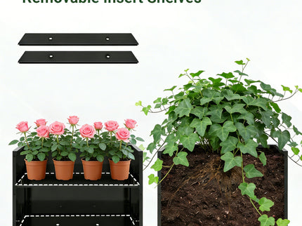 Tall Planter Raised Garden Bed With Trellis