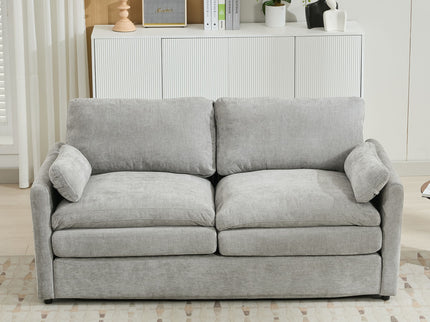 Cozy Upholstered Cushion Loveseat Sofa For Living Room