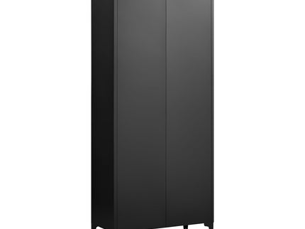 Adjustable 2 Door Kitchen Pantry Cabinet With Striped Design