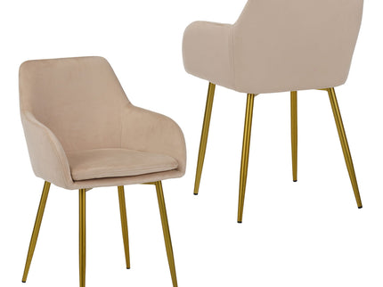 Dining Chair Set For Dining Rooms (Set of 2) - Beige