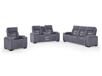 Austin - Recliner With Storage Arms - Gray