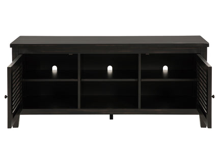 Sutter - 2 Door TV Stand With Mission Design - Dark Brown