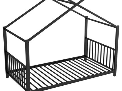 Metal House Platform Bed With Modern Design And Durable Frame