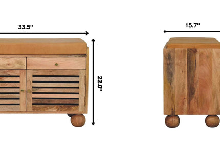 Shutter Shoe Rack With 2 Drawers - Beige