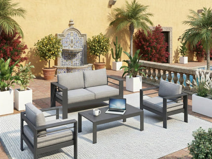 Outdoor Patio Set, All-Weather & Thick Cushions