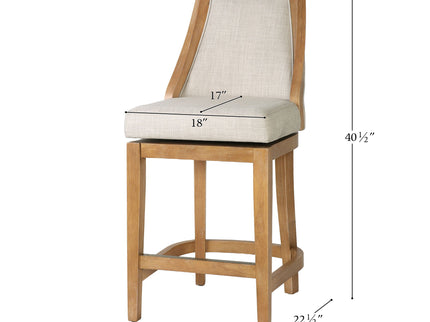 Swivel Counter Stool - Honey Oak