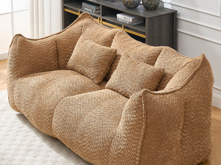 Comfortable Dual Beanbag Chair With High Resilience Foam Core For 2 People