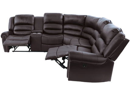 Reclining Sectional Sofa With Console