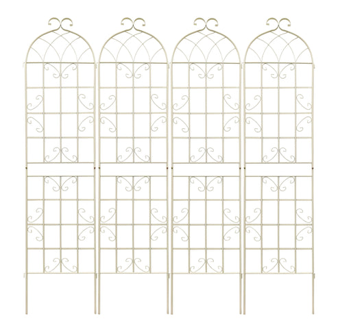 Metal Garden Rustproof Trellis For Climbing Plants Outdoor Flower Support