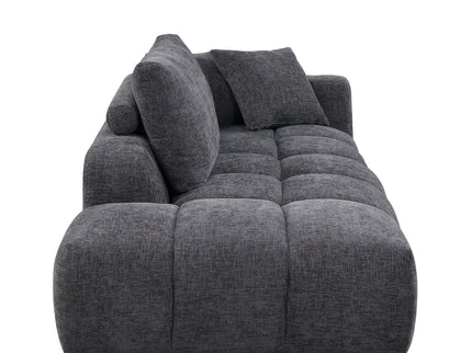 Chosen - Sectional Sofa With Toss Pillows With 2 Chaises With Ottoman - Gray