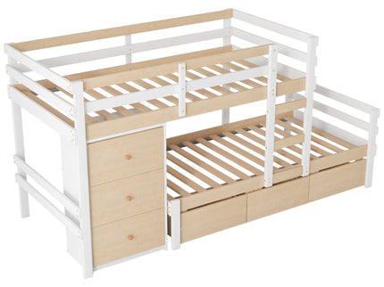 Loft Bunk Bed With Drawers And Ladder