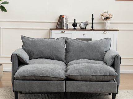 Convertible Combination Sofa With Footstools With Storage