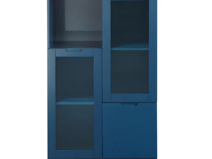 Modern Cabinet With Glass Doors And Drawer
