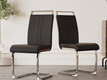 Modern Dining Chairs With Padded Seat, High Back
