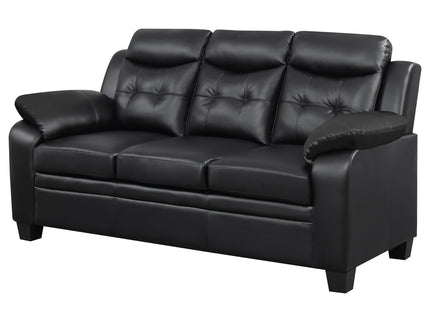 Eaton - Padded Sofa With Tufted Design - Black