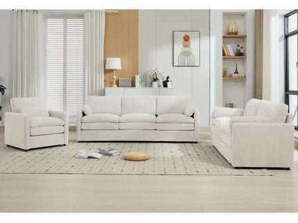 Cozy Upholstered Sofa Set For Living Room