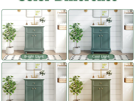 Modern Bathroom Vanity With Tip-Out Drawer And Soft-Close Hinges