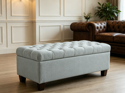 Elegant Tufted Storage Ottoman Bench