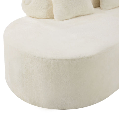 Modern Curved Sofa With Pillows