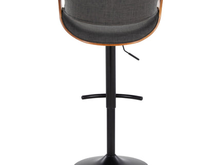Curvo - Mid Century Modern Adjustable Barstool With Swivel & Rounded T Footrest (Set of 2)